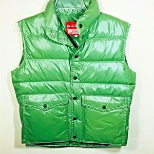 Betty Smith Wear Green Sleeveless Puffer Vest Coat
